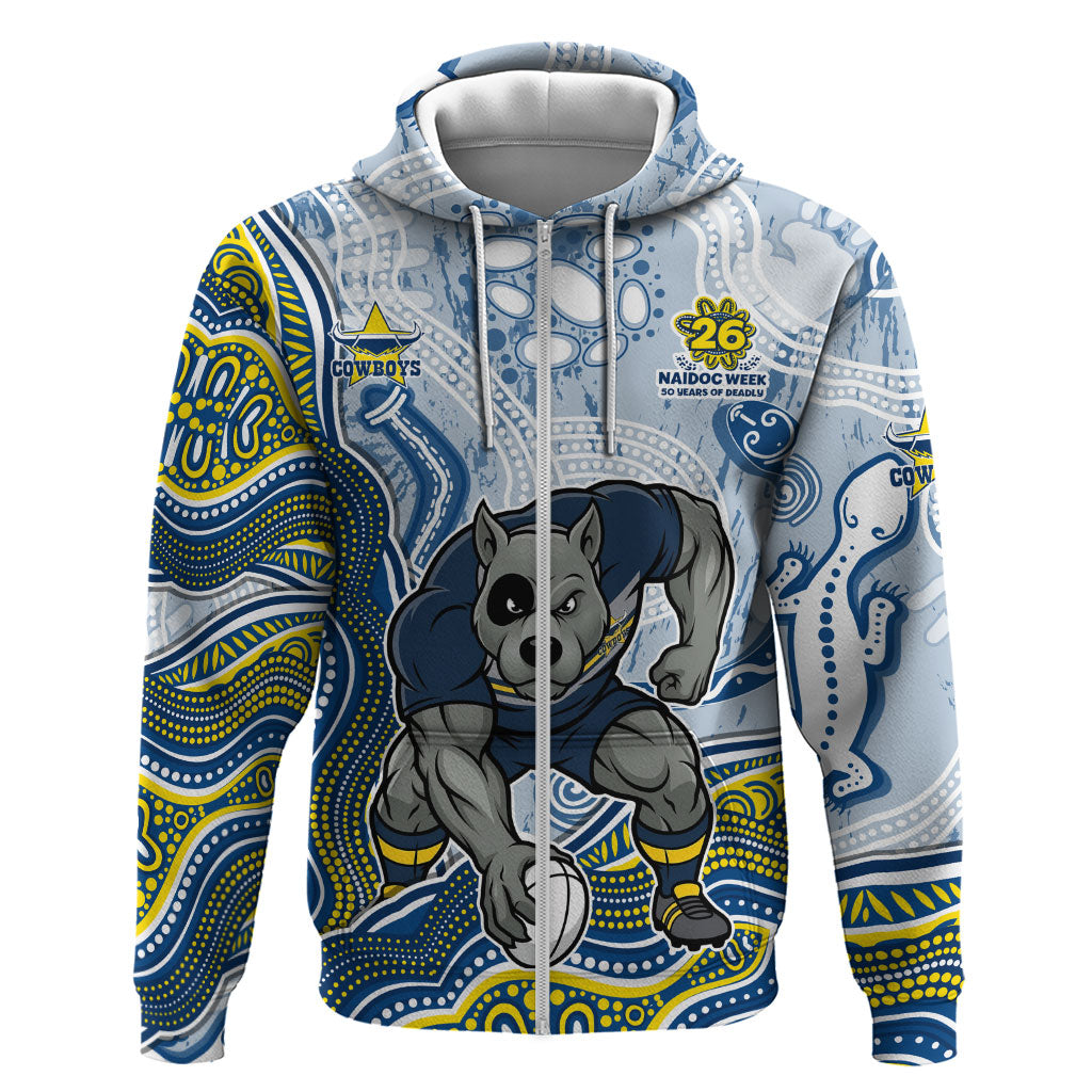 North Queensland Cowboys NAIDOC Week 2026 Zip Hoodie First Nations of Australia Aboriginal Mascot Rugby