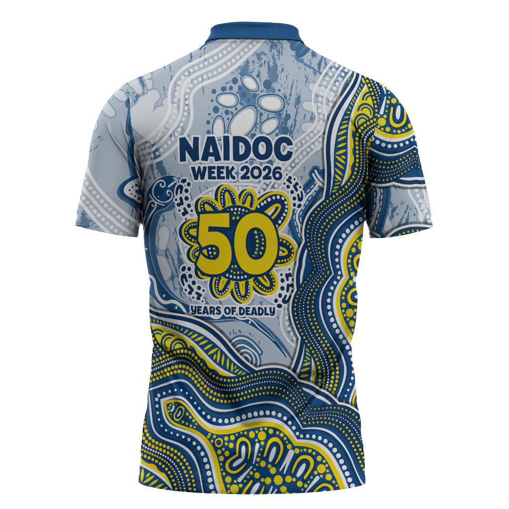 North Queensland Cowboys NAIDOC Week 2026 Zipper Polo Shirt First Nations of Australia Aboriginal Mascot Rugby