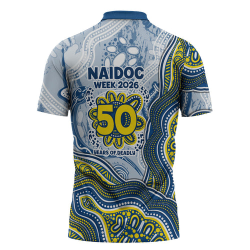 North Queensland Cowboys NAIDOC Week 2026 Zipper Polo Shirt First Nations of Australia Aboriginal Mascot Rugby