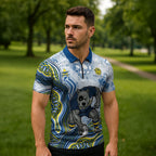 North Queensland Cowboys NAIDOC Week 2026 Zipper Polo Shirt First Nations of Australia Aboriginal Mascot Rugby