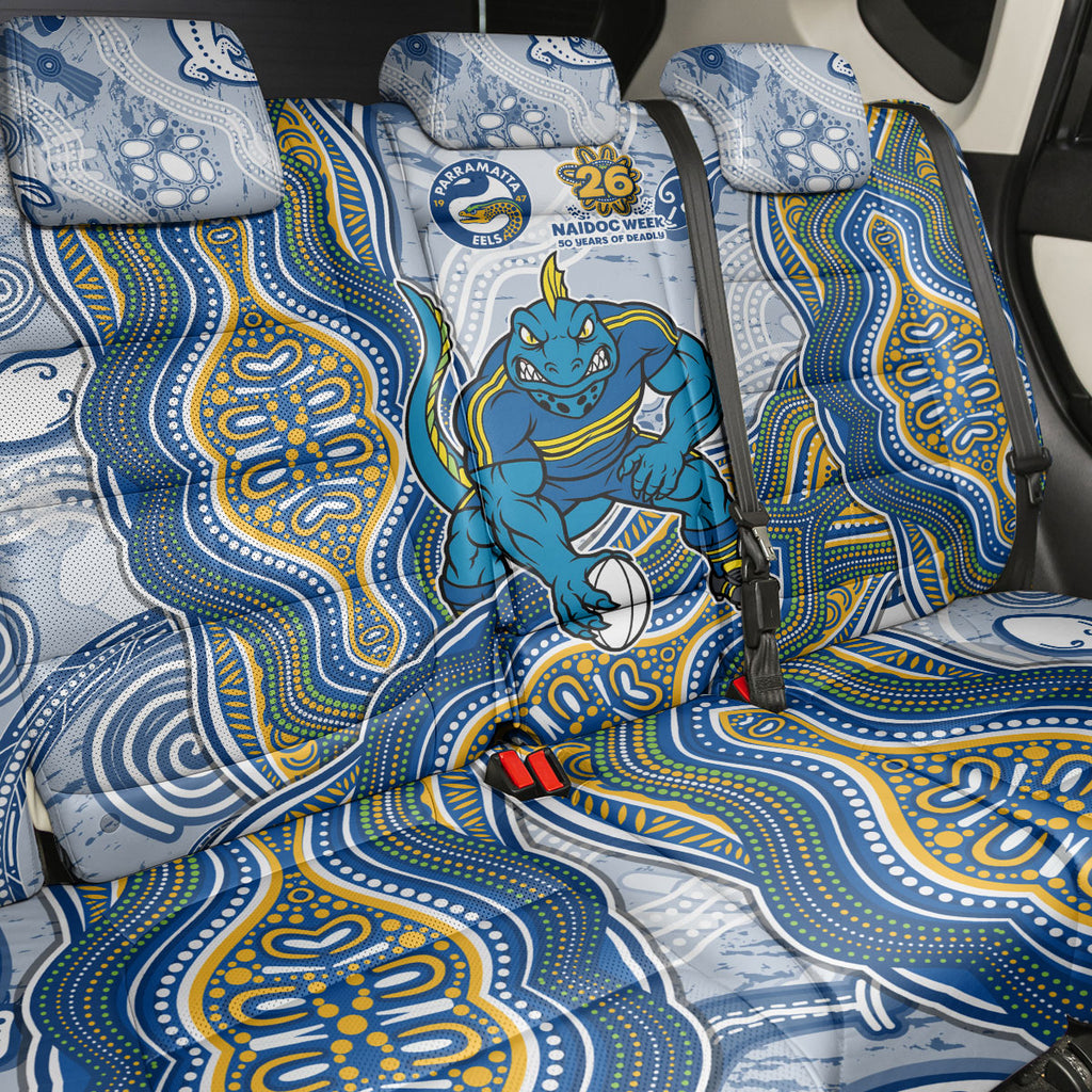 Parramatta Eels NAIDOC Week 2026 Back Car Seat Cover First Nations of Australia Aboriginal Mascot Rugby