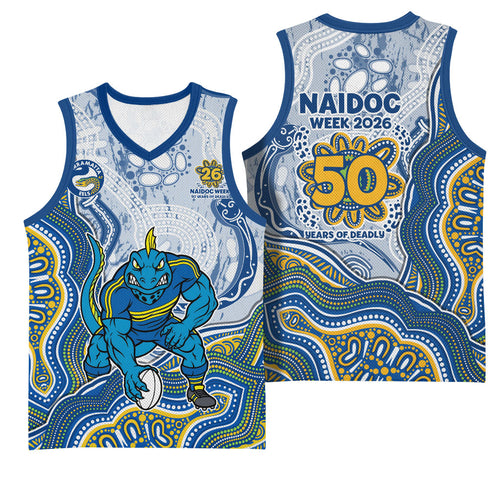Parramatta Eels NAIDOC Week 2026 Basketball Jersey First Nations of Australia Aboriginal Mascot Rugby