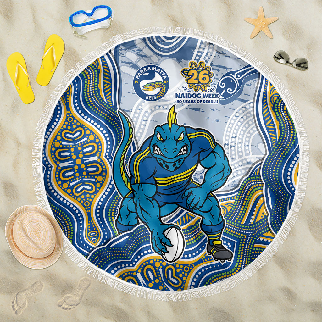 Parramatta Eels NAIDOC Week 2026 Beach Blanket First Nations of Australia Aboriginal Mascot Rugby