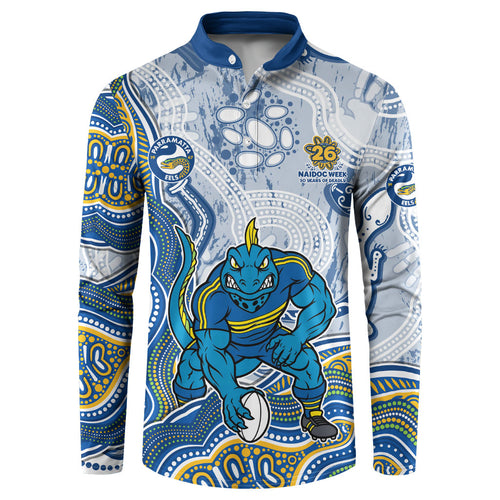 Parramatta Eels NAIDOC Week 2026 Button Sweatshirt First Nations of Australia Aboriginal Mascot Rugby