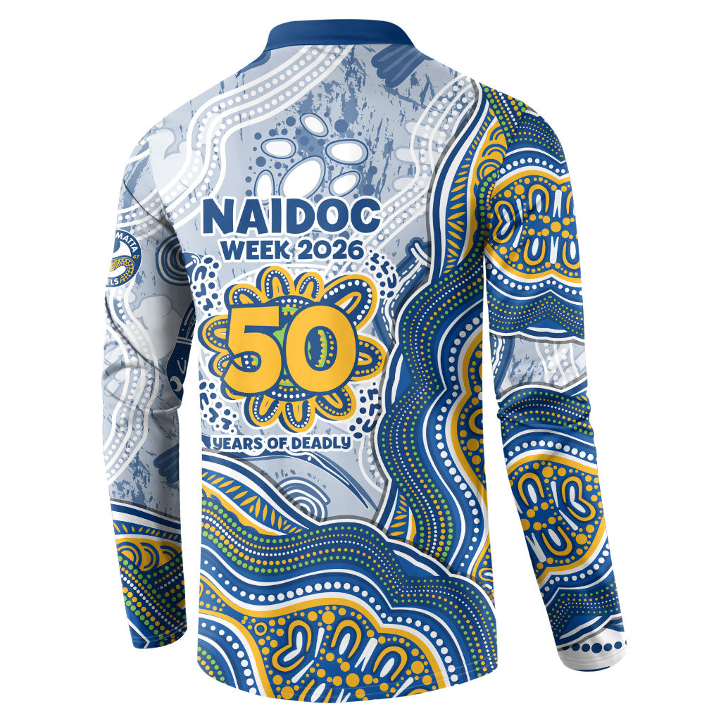 Parramatta Eels NAIDOC Week 2026 Button Sweatshirt First Nations of Australia Aboriginal Mascot Rugby
