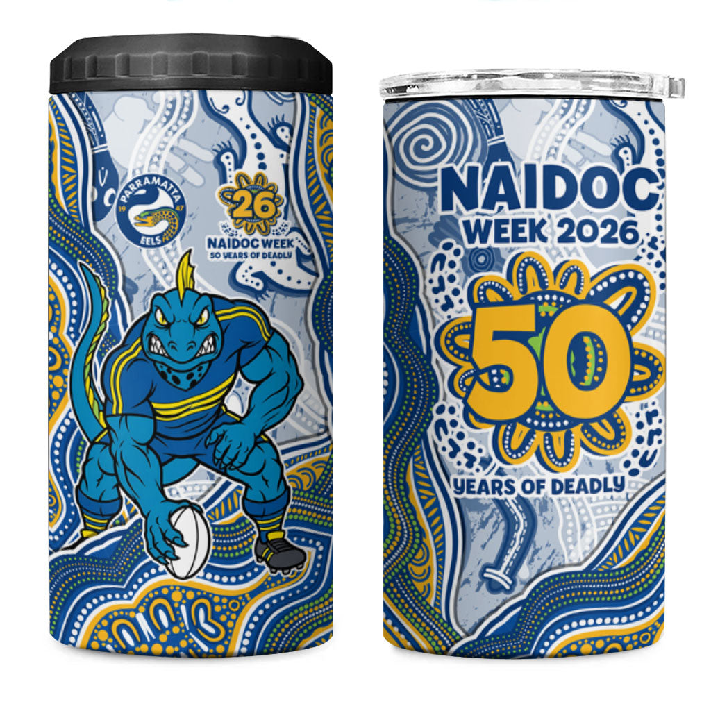 Parramatta Eels NAIDOC Week 2026 4 in 1 Can Cooler Tumbler First Nations of Australia Aboriginal Mascot Rugby