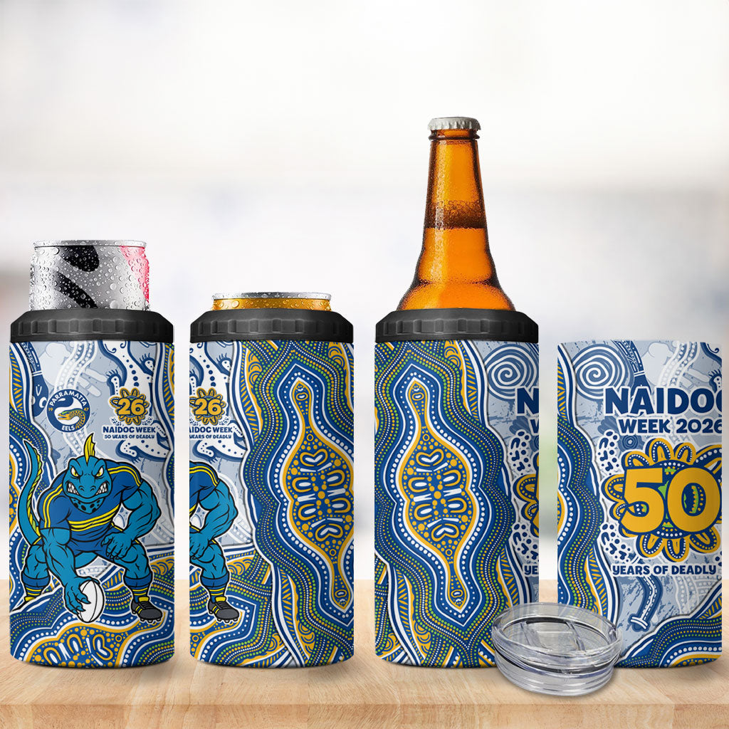 Parramatta Eels NAIDOC Week 2026 4 in 1 Can Cooler Tumbler First Nations of Australia Aboriginal Mascot Rugby