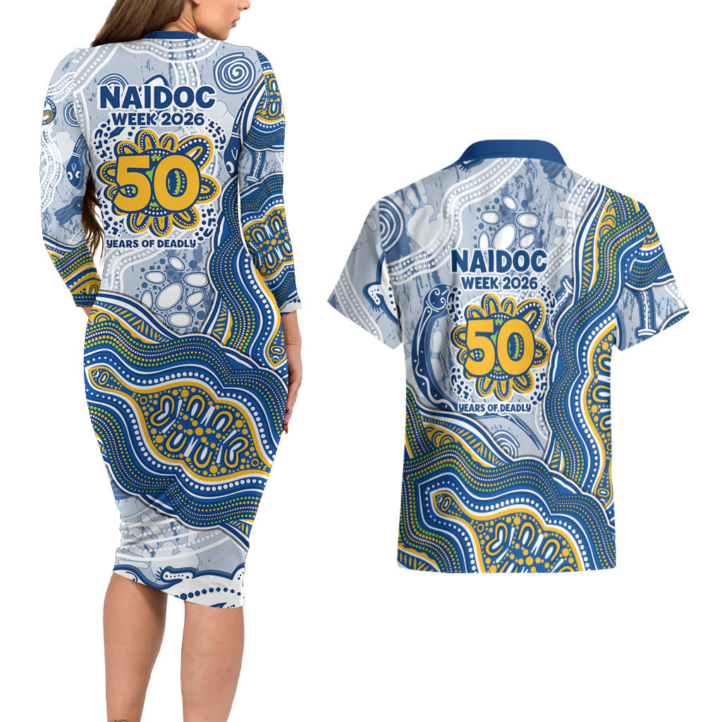 Parramatta Eels NAIDOC Week 2026 Couples Matching Long Sleeve Bodycon Dress and Hawaiian Shirt First Nations of Australia Aboriginal Mascot Rugby