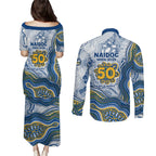 Parramatta Eels NAIDOC Week 2026 Couples Matching Puletasi and Long Sleeve Button Shirt First Nations of Australia Aboriginal Mascot Rugby