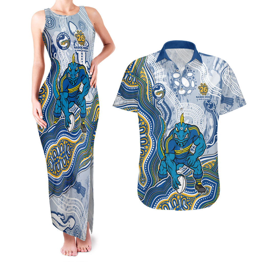 Parramatta Eels NAIDOC Week 2026 Couples Matching Tank Maxi Dress and Hawaiian Shirt First Nations of Australia Aboriginal Mascot Rugby