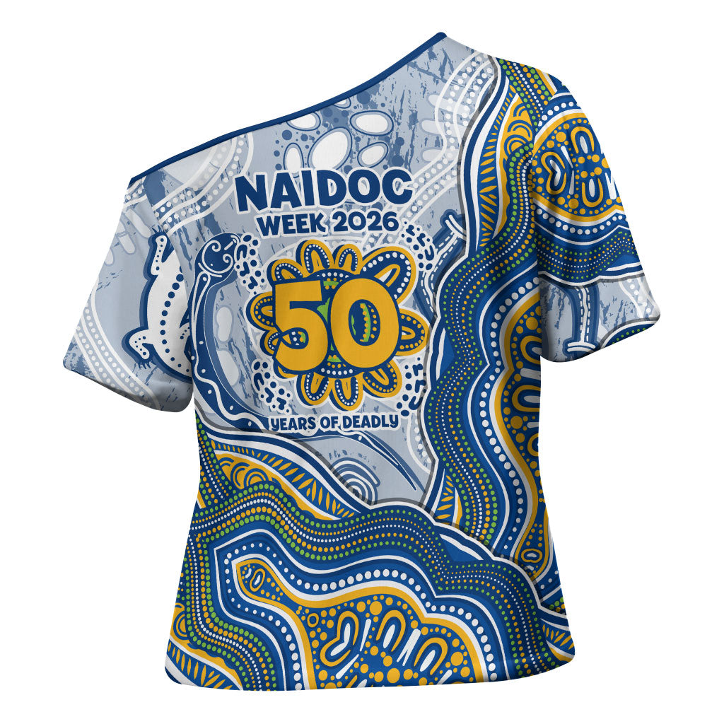 Parramatta Eels NAIDOC Week 2026 Cross Shoulder Shirt First Nations of Australia Aboriginal Mascot Rugby
