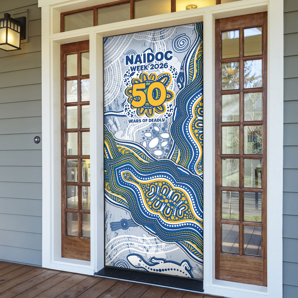 Parramatta Eels NAIDOC Week 2026 Door Cover First Nations of Australia Aboriginal Mascot Rugby