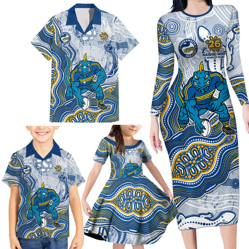 Parramatta Eels NAIDOC Week 2026 Family Matching Long Sleeve Bodycon Dress and Hawaiian Shirt First Nations of Australia Aboriginal Mascot Rugby