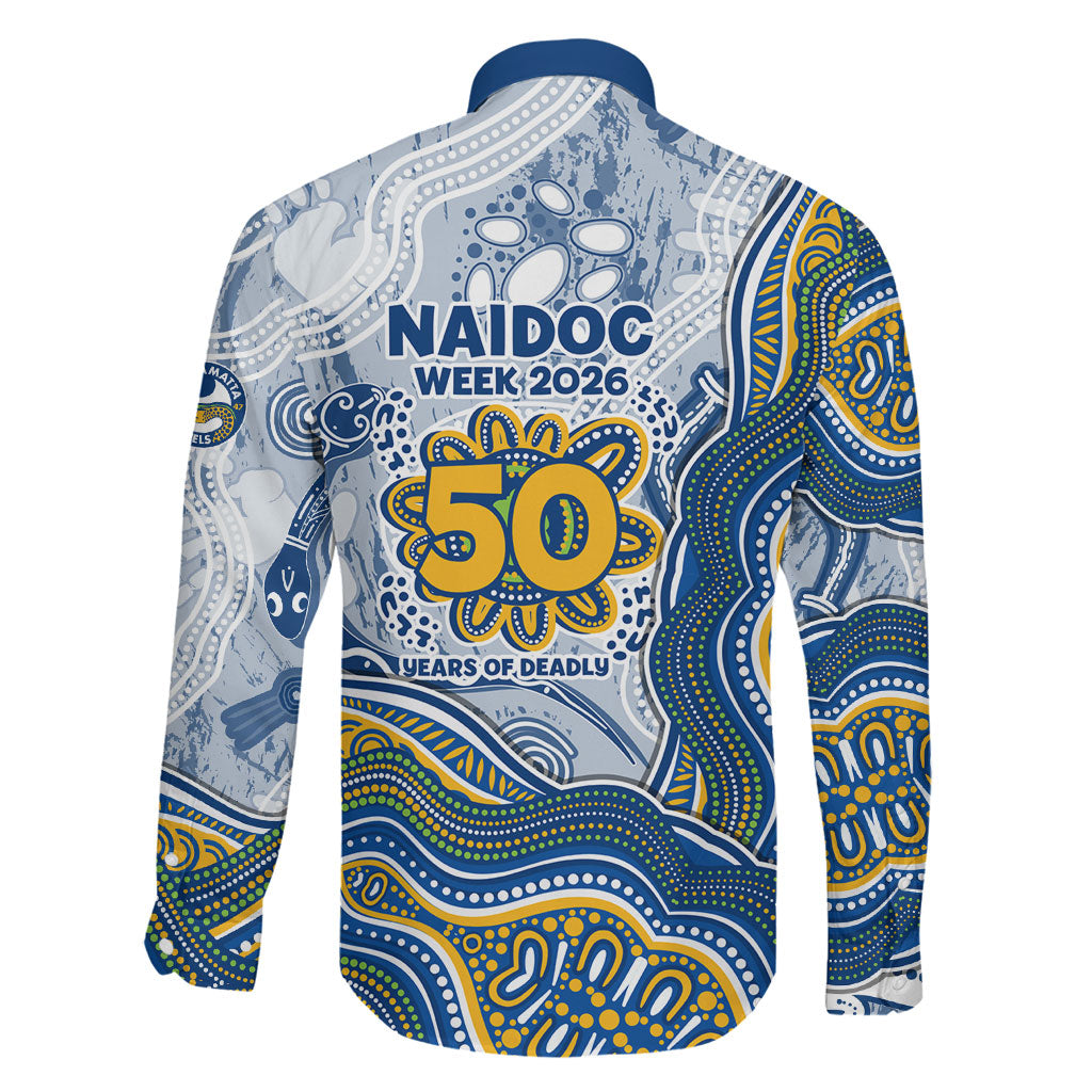Parramatta Eels NAIDOC Week 2026 Family Matching Off Shoulder Maxi Dress and Hawaiian Shirt First Nations of Australia Aboriginal Mascot Rugby
