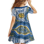 Parramatta Eels NAIDOC Week 2026 Family Matching Off Shoulder Short Dress and Hawaiian Shirt First Nations of Australia Aboriginal Mascot Rugby