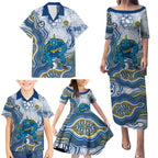 Parramatta Eels NAIDOC Week 2026 Family Matching Puletasi and Hawaiian Shirt First Nations of Australia Aboriginal Mascot Rugby