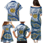 Parramatta Eels NAIDOC Week 2026 Family Matching Puletasi and Hawaiian Shirt First Nations of Australia Aboriginal Mascot Rugby