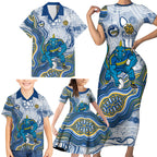 Parramatta Eels NAIDOC Week 2026 Family Matching Short Sleeve Bodycon Dress and Hawaiian Shirt First Nations of Australia Aboriginal Mascot Rugby