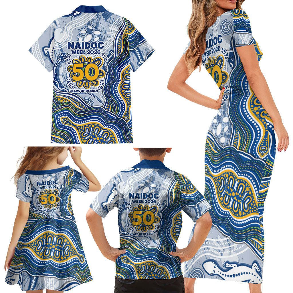 Parramatta Eels NAIDOC Week 2026 Family Matching Short Sleeve Bodycon Dress and Hawaiian Shirt First Nations of Australia Aboriginal Mascot Rugby