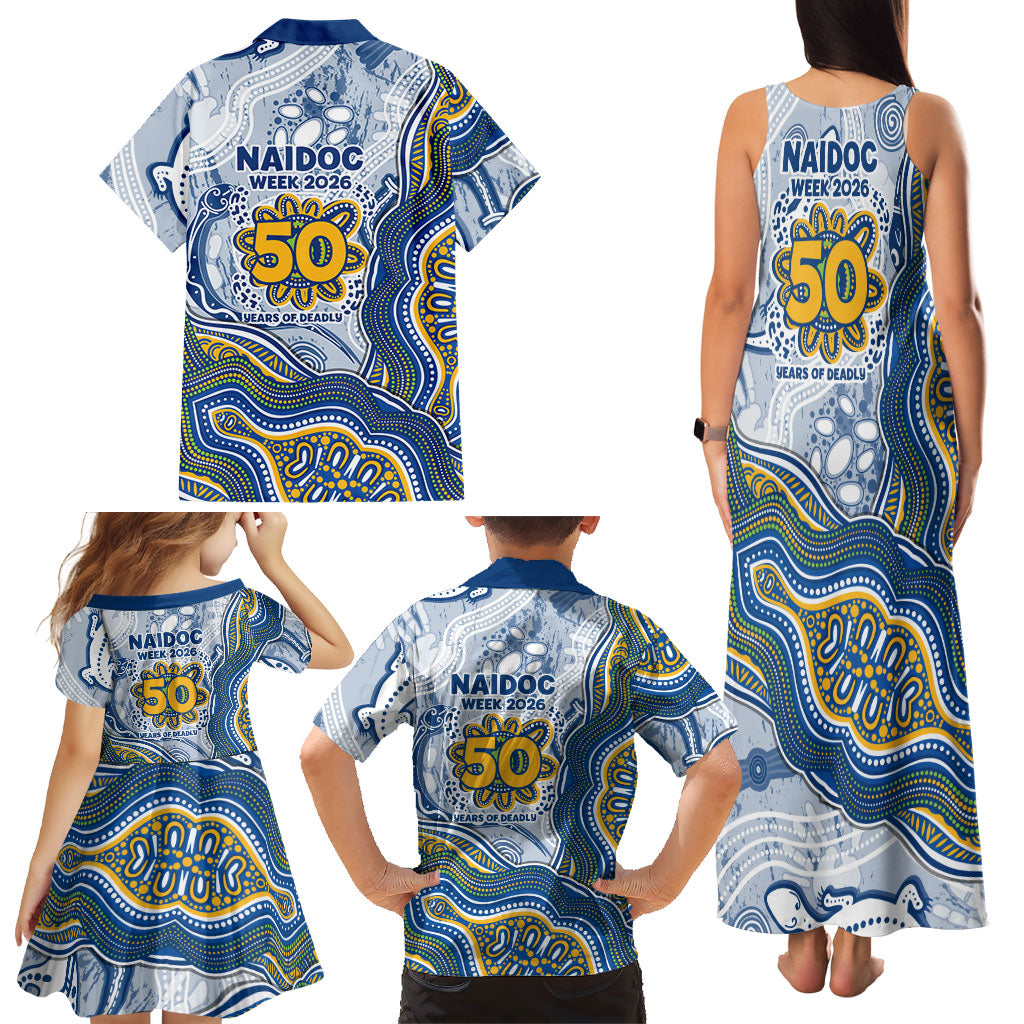 Parramatta Eels NAIDOC Week 2026 Family Matching Tank Maxi Dress and Hawaiian Shirt First Nations of Australia Aboriginal Mascot Rugby