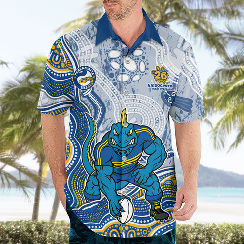 Parramatta Eels NAIDOC Week 2026 Hawaiian Shirt First Nations of Australia Aboriginal Mascot Rugby