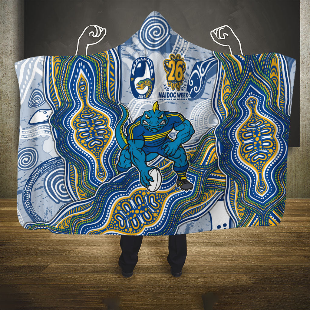Parramatta Eels NAIDOC Week 2026 Hooded Blanket First Nations of Australia Aboriginal Mascot Rugby