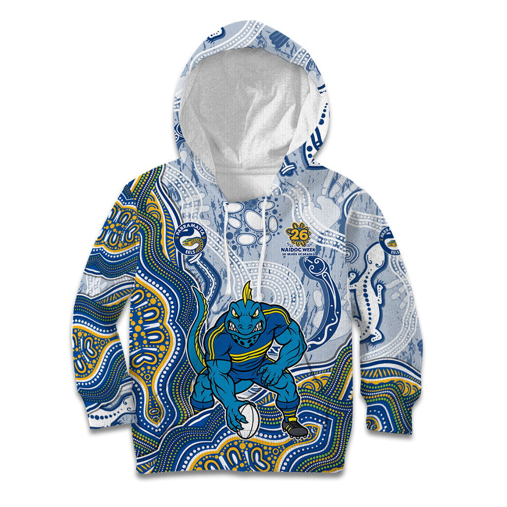Parramatta Eels NAIDOC Week 2026 Kid Hoodie First Nations of Australia Aboriginal Mascot Rugby