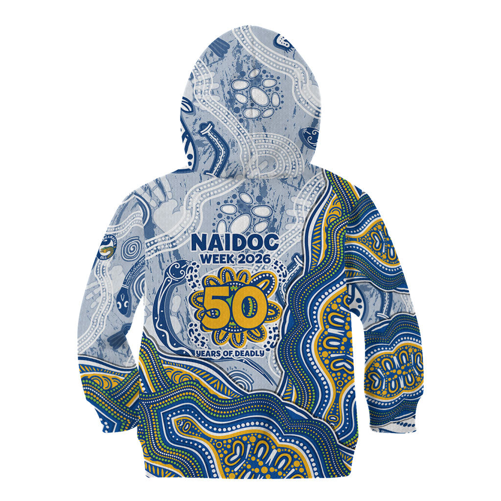 Parramatta Eels NAIDOC Week 2026 Kid Hoodie First Nations of Australia Aboriginal Mascot Rugby