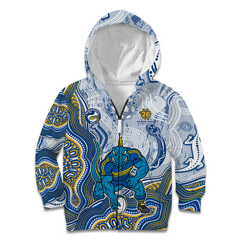 Parramatta Eels NAIDOC Week 2026 Kid Hoodie First Nations of Australia Aboriginal Mascot Rugby