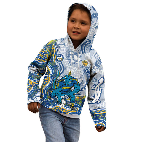 Parramatta Eels NAIDOC Week 2026 Kid Hoodie First Nations of Australia Aboriginal Mascot Rugby