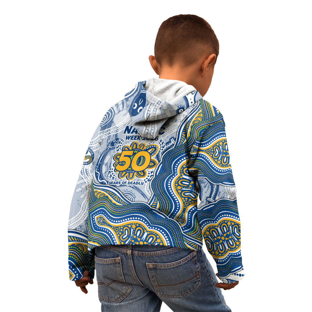 Parramatta Eels NAIDOC Week 2026 Kid Hoodie First Nations of Australia Aboriginal Mascot Rugby