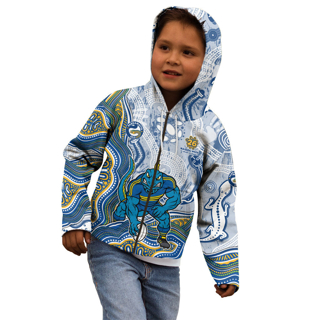 Parramatta Eels NAIDOC Week 2026 Kid Hoodie First Nations of Australia Aboriginal Mascot Rugby