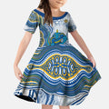 Parramatta Eels NAIDOC Week 2026 Kid Short Sleeve Dress First Nations of Australia Aboriginal Mascot Rugby