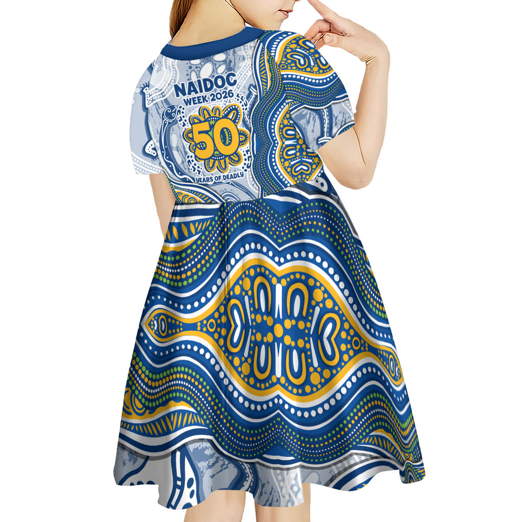 Parramatta Eels NAIDOC Week 2026 Kid Short Sleeve Dress First Nations of Australia Aboriginal Mascot Rugby
