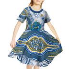Parramatta Eels NAIDOC Week 2026 Kid Short Sleeve Dress First Nations of Australia Aboriginal Mascot Rugby