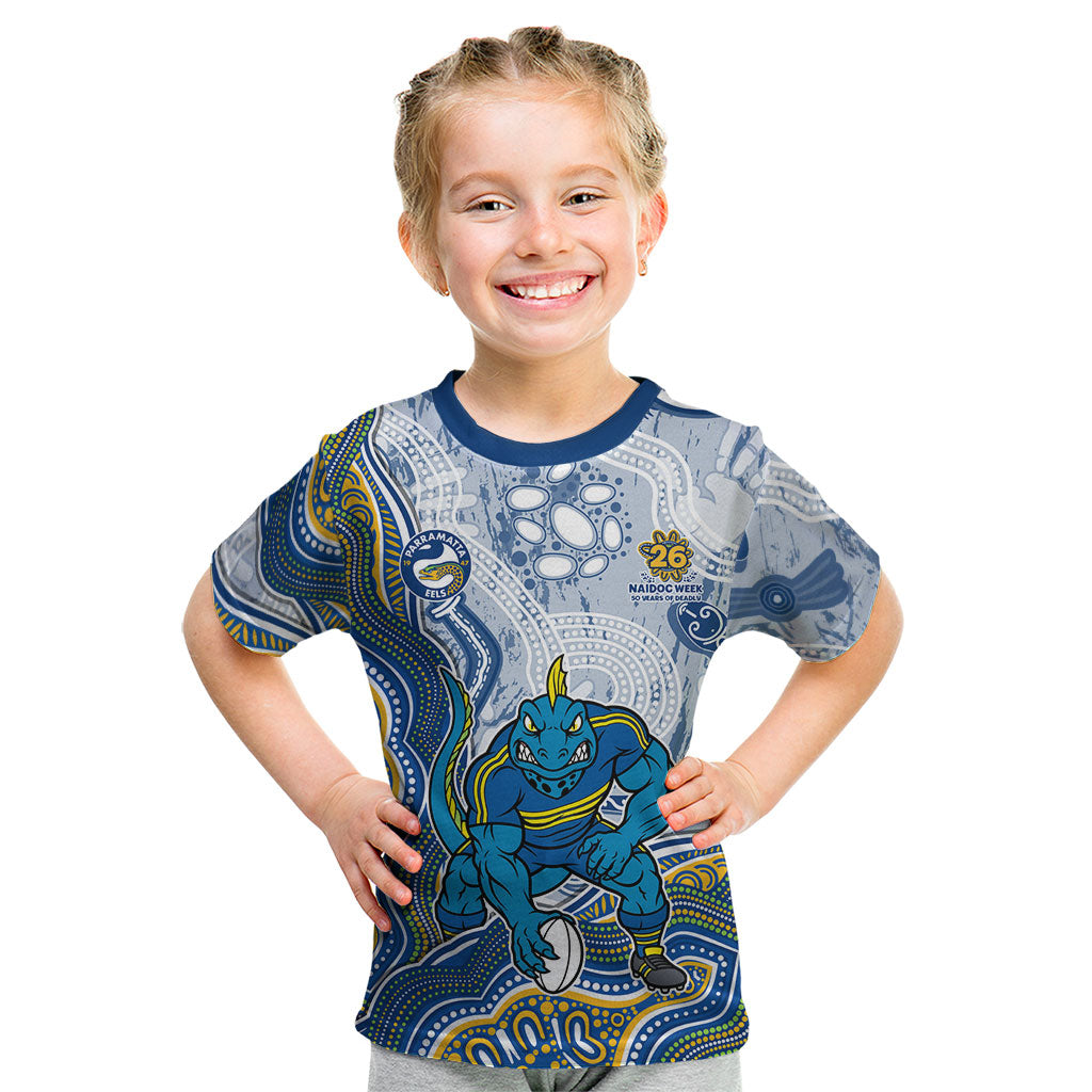 Parramatta Eels NAIDOC Week 2026 Kid T Shirt First Nations of Australia Aboriginal Mascot Rugby