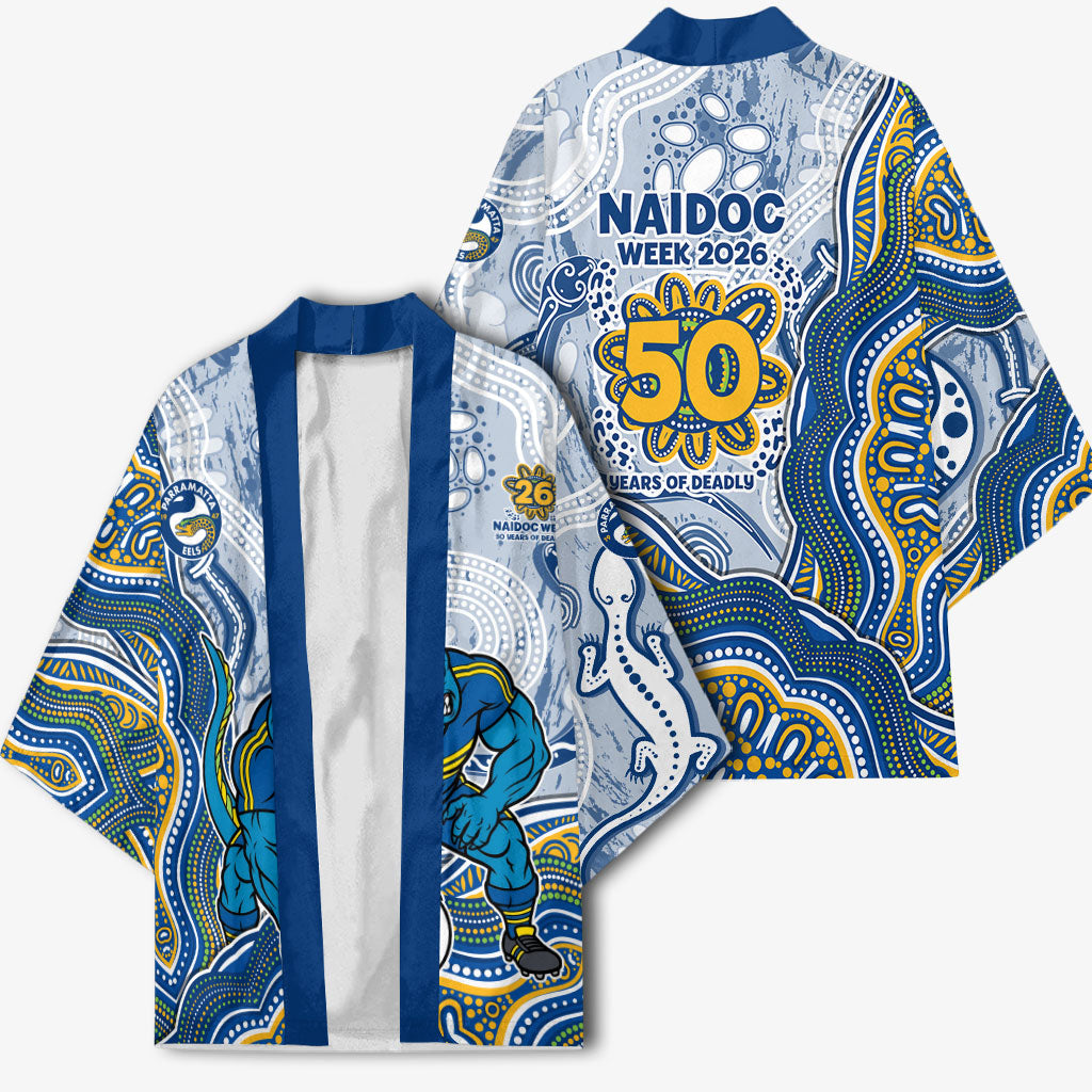 Parramatta Eels NAIDOC Week 2026 Kimono First Nations of Australia Aboriginal Mascot Rugby