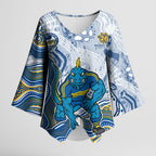 Parramatta Eels NAIDOC Week 2026 Kimono Sleeve Blouse First Nations of Australia Aboriginal Mascot Rugby