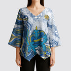 Parramatta Eels NAIDOC Week 2026 Kimono Sleeve Blouse First Nations of Australia Aboriginal Mascot Rugby