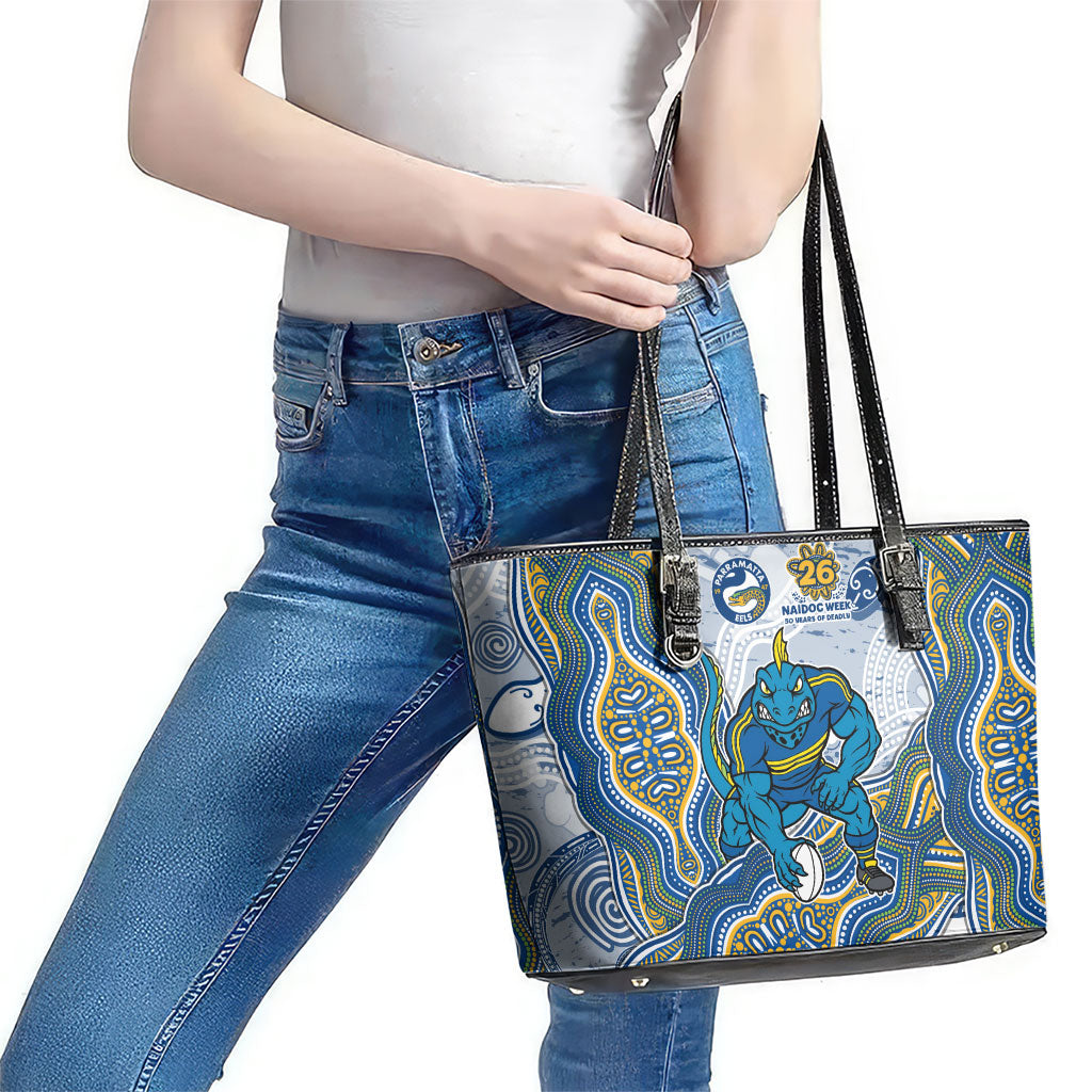 Parramatta Eels NAIDOC Week 2026 Leather Tote Bag First Nations of Australia Aboriginal Mascot Rugby
