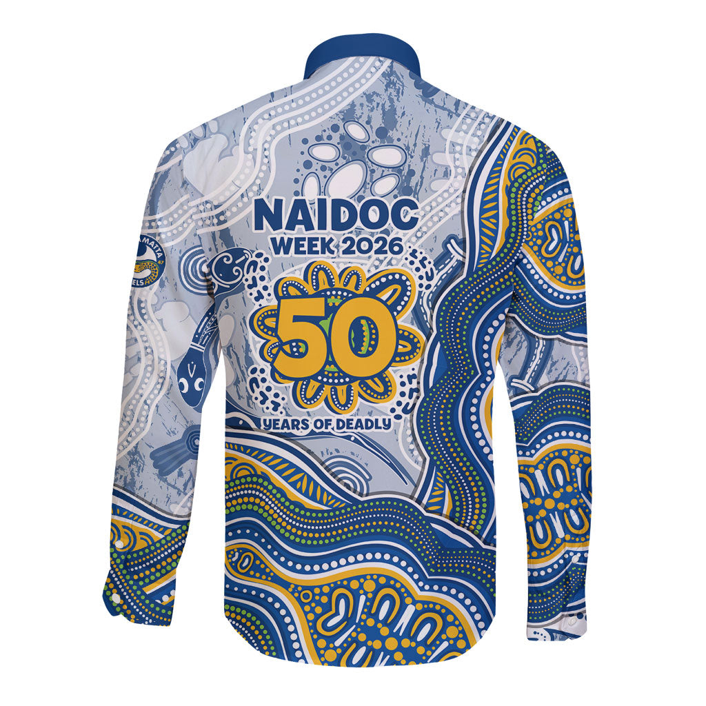 Parramatta Eels NAIDOC Week 2026 Long Sleeve Button Shirt First Nations of Australia Aboriginal Mascot Rugby