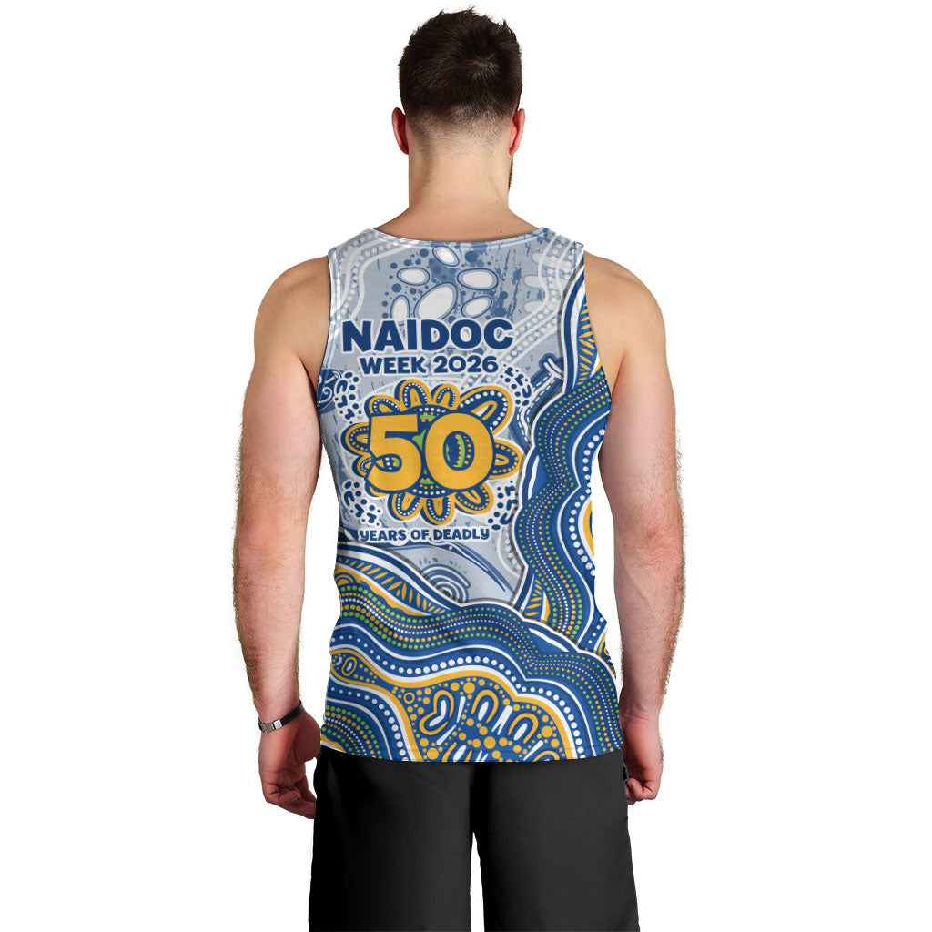 Parramatta Eels NAIDOC Week 2026 Men Tank Top First Nations of Australia Aboriginal Mascot Rugby