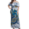Parramatta Eels NAIDOC Week 2026 Off Shoulder Maxi Dress First Nations of Australia Aboriginal Mascot Rugby