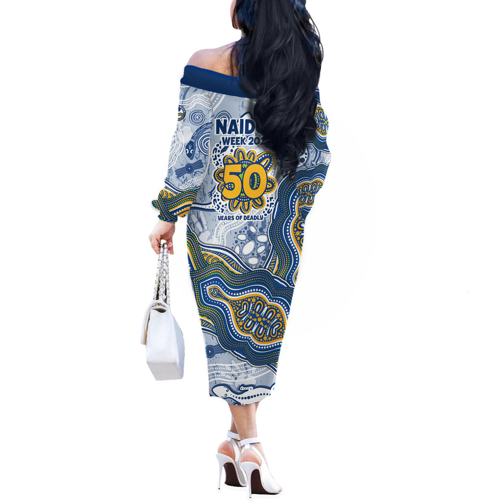 Parramatta Eels NAIDOC Week 2026 Off The Shoulder Long Sleeve Dress First Nations of Australia Aboriginal Mascot Rugby