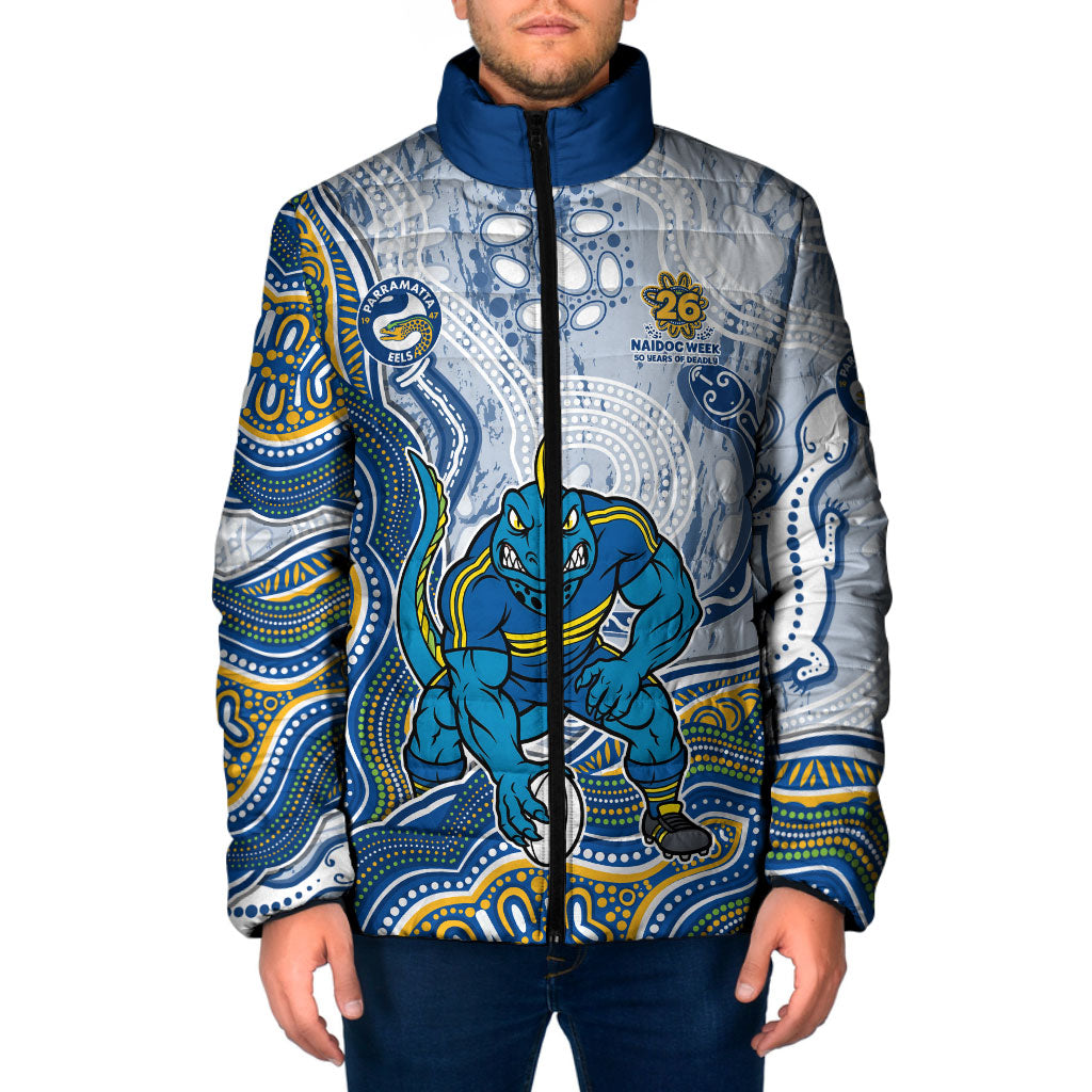 Parramatta Eels NAIDOC Week 2026 Padded Jacket First Nations of Australia Aboriginal Mascot Rugby