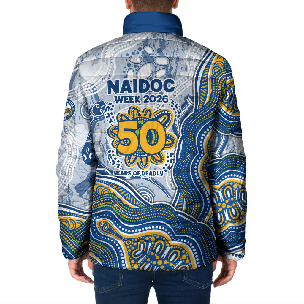 Parramatta Eels NAIDOC Week 2026 Padded Jacket First Nations of Australia Aboriginal Mascot Rugby