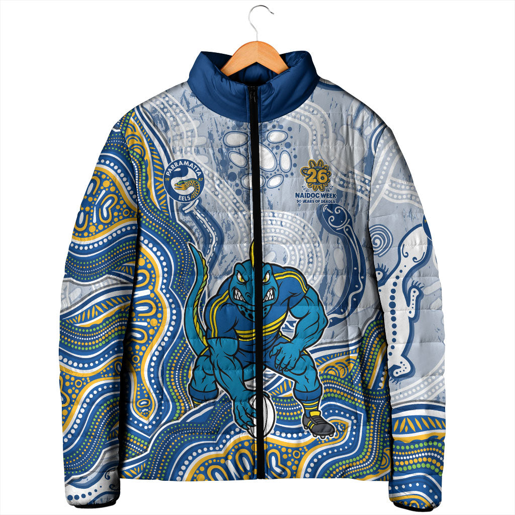 Parramatta Eels NAIDOC Week 2026 Padded Jacket First Nations of Australia Aboriginal Mascot Rugby