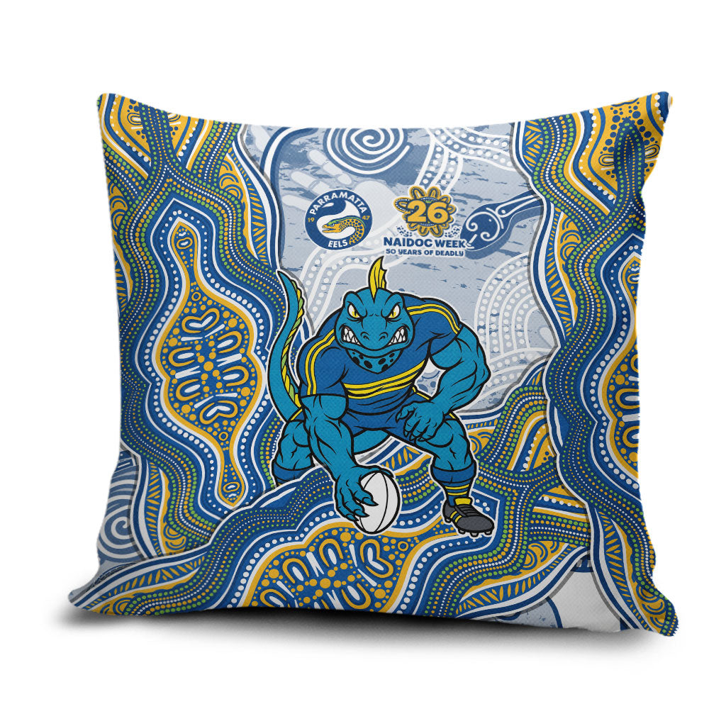 Parramatta Eels NAIDOC Week 2026 Pillow Cover First Nations of Australia Aboriginal Mascot Rugby