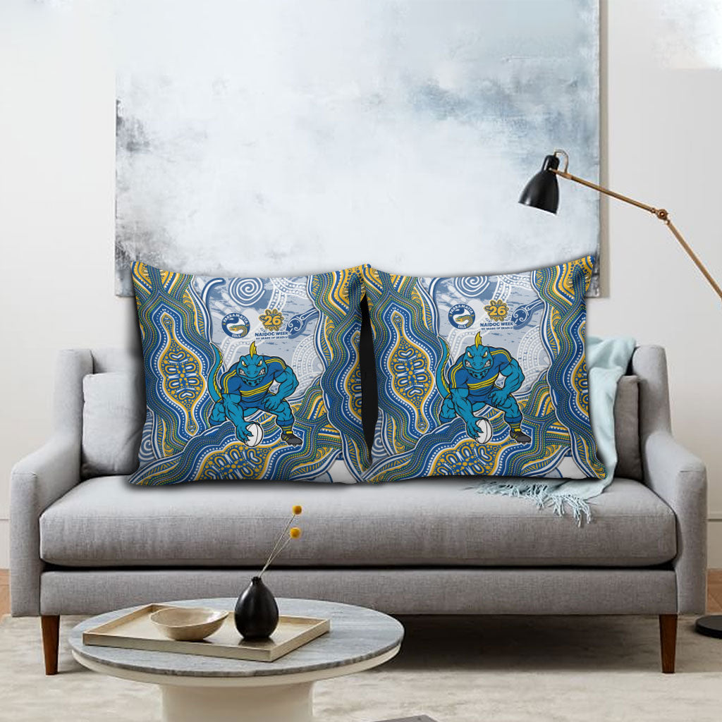 Parramatta Eels NAIDOC Week 2026 Pillow Cover First Nations of Australia Aboriginal Mascot Rugby