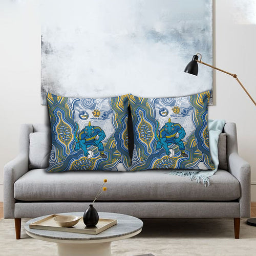 Parramatta Eels NAIDOC Week 2026 Pillow Cover First Nations of Australia Aboriginal Mascot Rugby